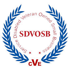 SDVOSB Disabled Veteran surrounded by blue wreath