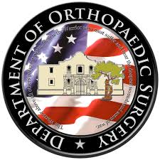 Department of Orthopaedic Surgery logo with flag and Alamo