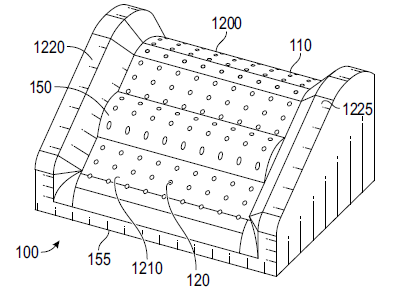 Technical drawing front view of the Savesight Pillow