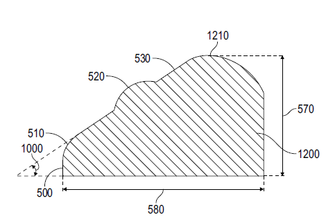 Technical drawing side view of the Savesight Pillow